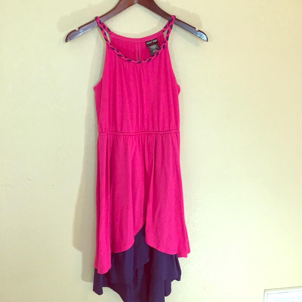 Paper doll dress pink and purple size 14 cute euc